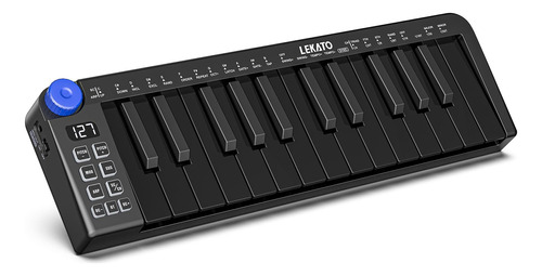 Lekato Mini Teclado Midi, Controlador Midi De 25 Teclas, Tec