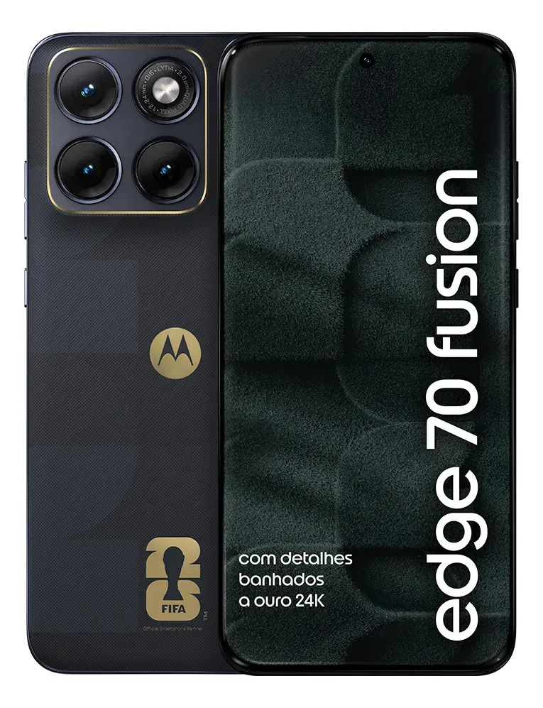 Smartphone Motorola Edge 70 Fusion 5g Fifa World Cup Collection - 256gb 24gb (8gb Ram + 16gb Ram Boost), Camera 50mp Sony Lytia 710, Tela 1.5k Extreme Amoled - Grafite