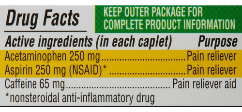 Equate Acetaminofen Y Aspirina Para Aliviar El Dolor 24 Pza