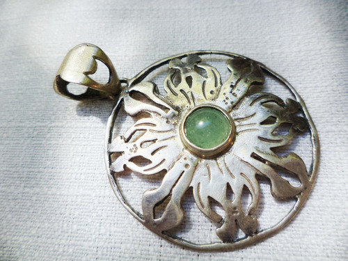 Dije Aventurina Verde Mandala Plata Cambios Positivos A4