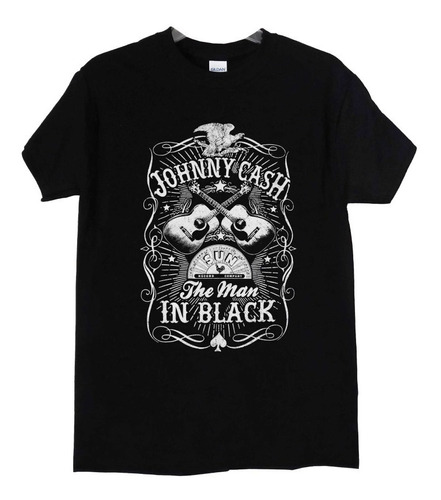 Polera Jonny Cash The Man In Black Rock Abominatron