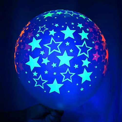 Juego De 100 Globos De Látex Uv Neon Glow, Suministros De Fi