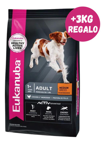 Eukanuba Adulto Mediano X 15+3 Kg Regalo