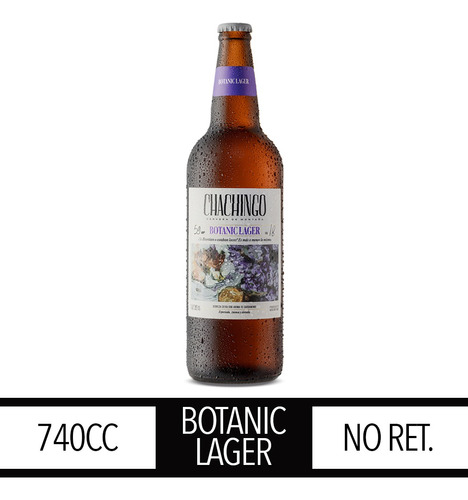 Cerveza Chachingo Botanic Lager 740ml No Retornable