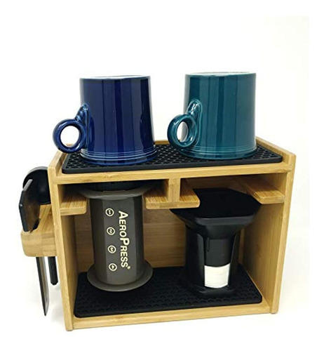 Bamboo Organizing Caddy Compatible With Aeropress - Craft Br