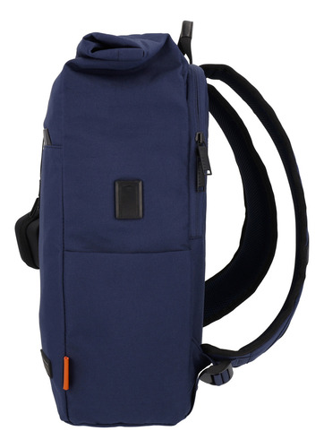 Mochila Ejecutiva Airpack Portalaptop Adventure Bound Color Azul Diseño De La Tela Lisa