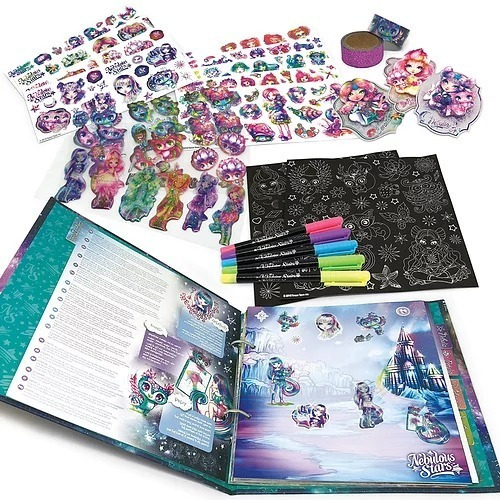 Kit 300 Stickers Adhesivos De Lujo Colorear Marcadores Gel