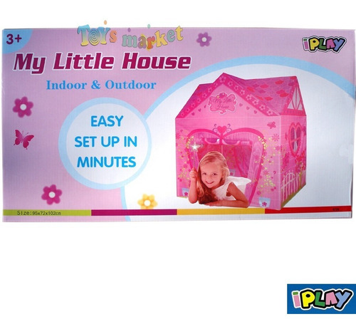 Imagen 5 de 7 de Casita Techo Princesas Rosa Casa Juego Nena Carpa Pvc Iplay