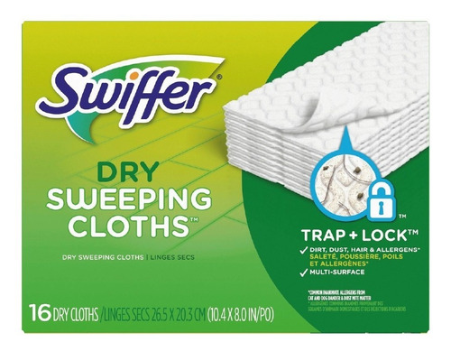 Imagen 2 de 8 de Repuesto Mopa Swiffer Multisuperficie Dry 16 Unidades
