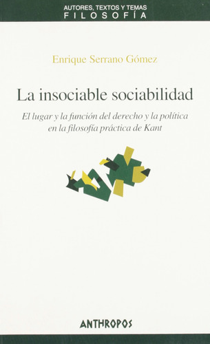 Libro Insociable Sociabilidad, La