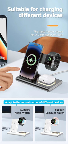 Cables And Adapters, 3-in-1 Wireless Charging