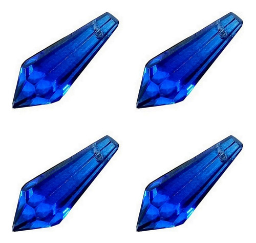 Silant 4 Prismas 4 Cm Cristal Color Azul Caireles Deco Chic