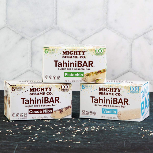 Mighty Sesame Tahinibars, Paquete Variado (18 Barras) | 6 Pi