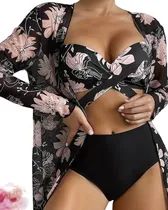 Comprar Mallas Bikinis De Dama Tiro Alto 3pcs S Al Xl En Stock