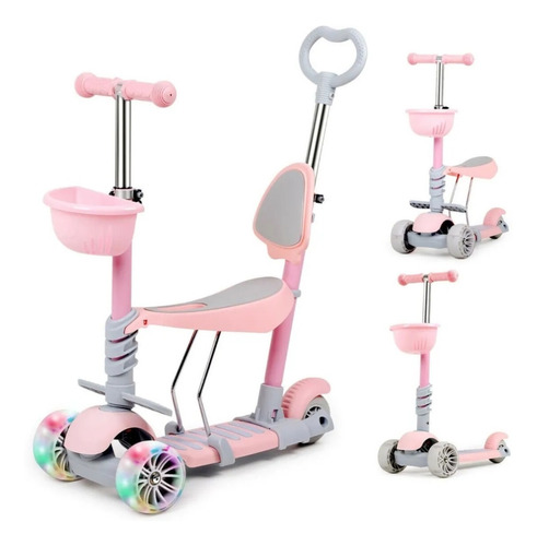 Patín Del Diablo Scooter Para Niños Con Asiento Y Manija