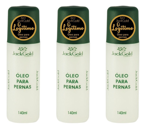 Oleo Para Pernas Jack Gold O Legítimo Kit Com 3 Unidades