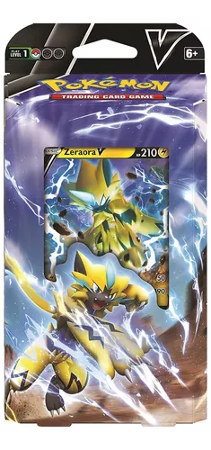 Jogo de Cartas Baralho de Batalha V Pokemon 60 Cartas Zeraora