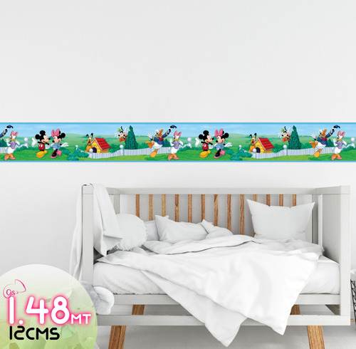 Vinilos Decorativo Infantil Cenefa Mickey Minnie 1.48x12cms