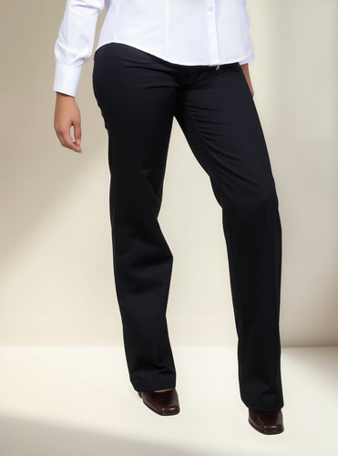 Pantalon Gabadina Recto Azul Dama, Excelente Calidad