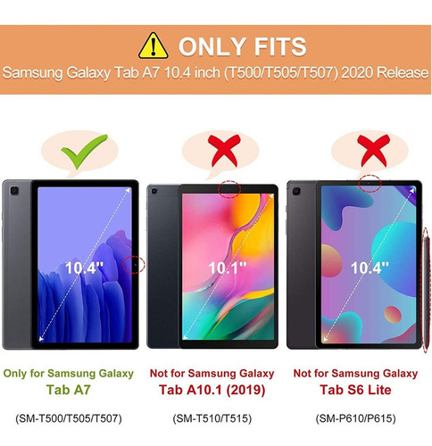 Imagen 2 de 12 de Funda De Teclado Para Tablet Pc Para Samsung Galaxy Tab A7 1