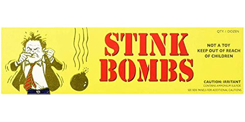 Rhode Island Novedad 36 Stinky Bombs3 Glass Vials Por Caja S