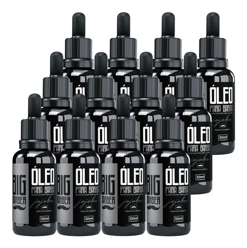 Óleo Para Barba Big Barber 30ml Beard Oil Fardo Com 12 Potes