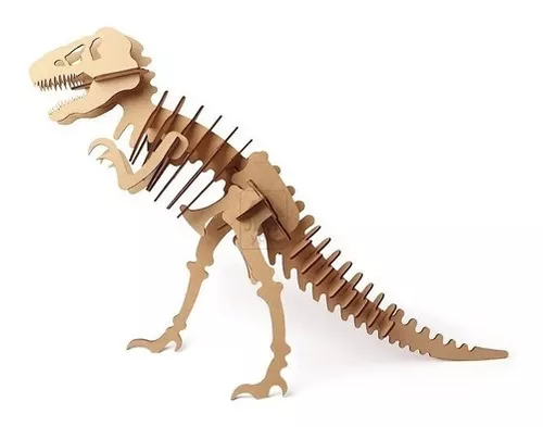Jogo Quebra Cabeça 3D Dinossauros em MDF (Uriarte)