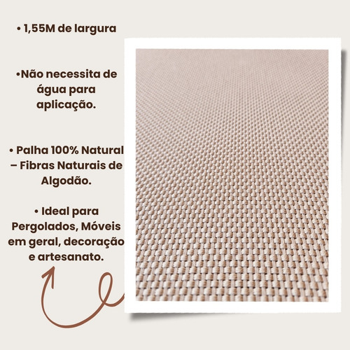 Palhinha Indiana Fechada/empalhador Tela Rattan 6,00x1,55m