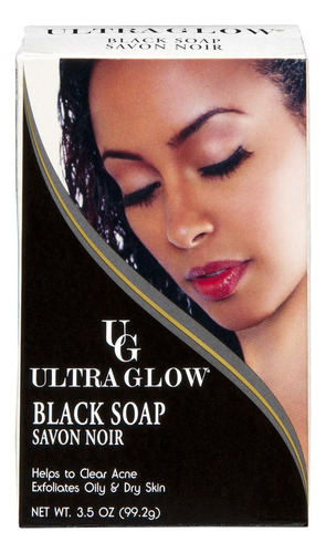 Ultra Glow® Jabón Negro Africano 3.5 Oz Cuadro