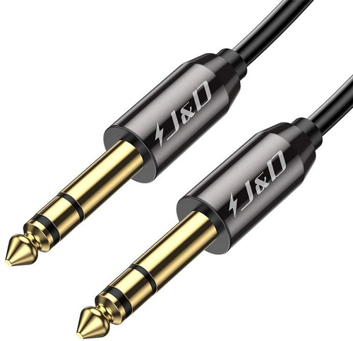 Cable Audio Estereo Trs 1/4  Macho A Macho | Negro / 0,9m