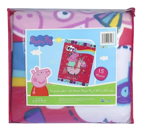 Frazada Infantil Polar Con Sherpa Peppa Pig 1,5 Plaza Frazada Infantil Polar Con Sherpa Peppa Pig 1,5 Plaza