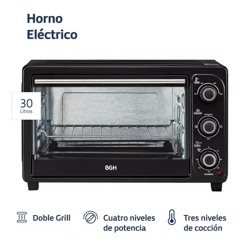 Horno Eléctrico Negro 30 Litros