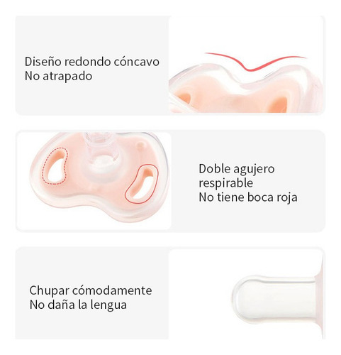 Chupón De Silicón Con Estuche De Viaje Y Clip Sujetador 0-6m