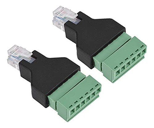 Pack De 2 Conectores Rj12 A Terminales Para Audio Y Ethernet