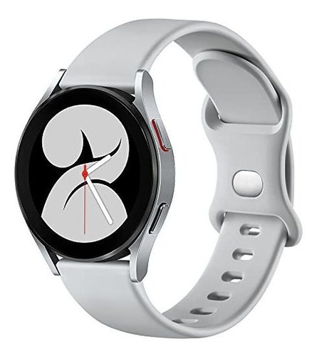 Malla De Silicona Para Samsung Watch 4 Gris Talle L