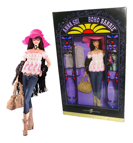 Barbie Anna Sui Boho Gold Label 2006 Model Muse Prod. 7,700