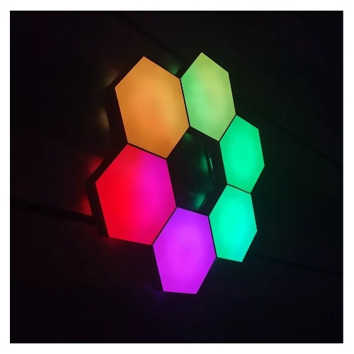 Lámpara De Pared Hexagonal Con Sensor Táctil Control Remoto
