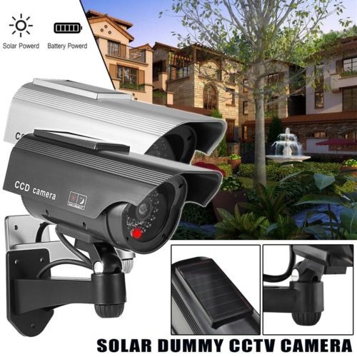 Imagen 1 de 6 de 2sets Solar Encendido Falso Maniquí Inicio Seguridad Cctv Cá