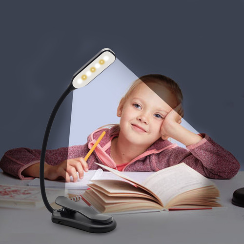 Imagen 9 de 9 de Recargable Libro Luz 7 Led Luz De Lectura Con 3