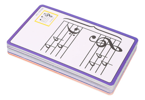 Music Note Flash Cards, 50 Unidades De Piano De Dupla Face C