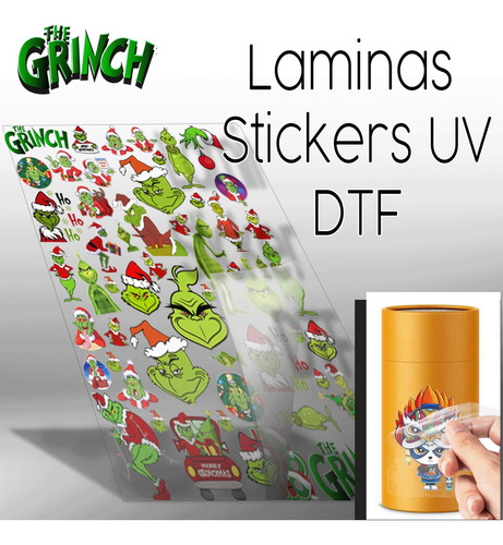 Stickers Uv Dtf The Grinch Navidad