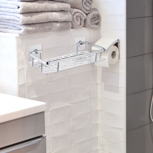 Estante De Ducha Adhesivo De Aluminio Con 6 Estantes Para Sh
