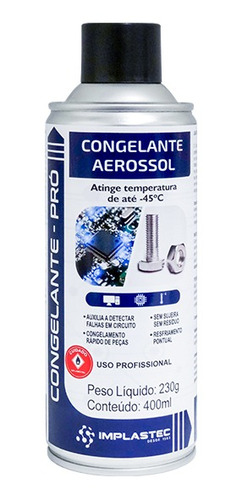Congelante Aerossol Pro Implastec 400ml 230g