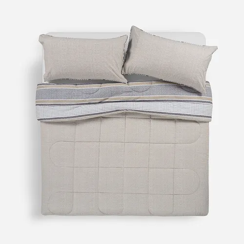 Plumón Algodón Reversible Bali Beige 2 Plazas