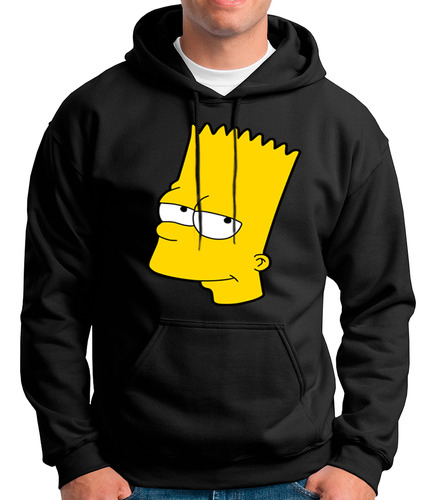 Polera Con Capucha Cara Bart Simpson