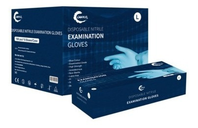 Imagen 4 de 4 de Guantes 100% Nitrilo Color Negro Sin Polvo - 100 Unidades