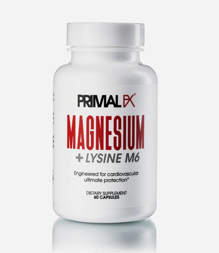 Suplemento Magnesio Magnesium + Lysine M6 Primal Fx