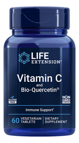 Vitamina C + Bio Quercetin Phytosome Life Extension 60 Table