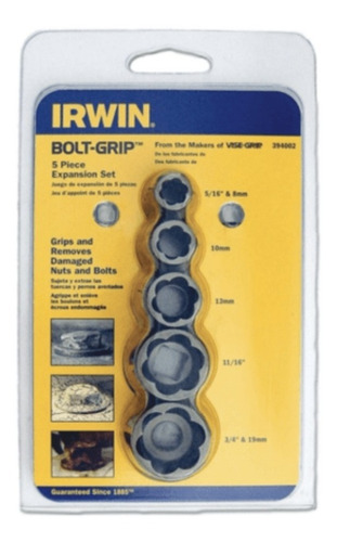 Set 5 Extractores De Tuercas Y Esparragos 8 A 19mm Irwin