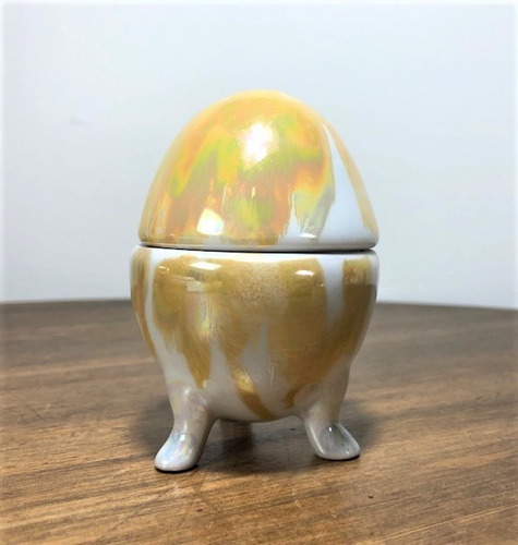 Porta-joia Mini Ovo Porcelana Pintado A Mão - Páscoa